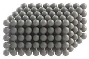 Atom structure in metal microstructure